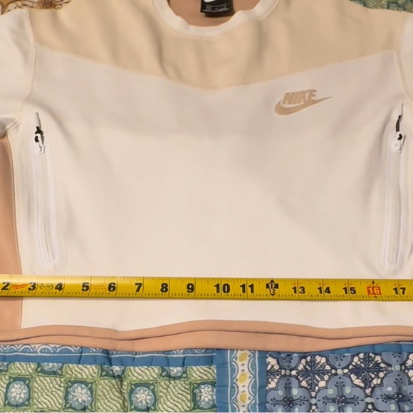 Nike Tech Fleece Crew neck shirt,med, cream/beige, used lightly - Picture 3 of 10